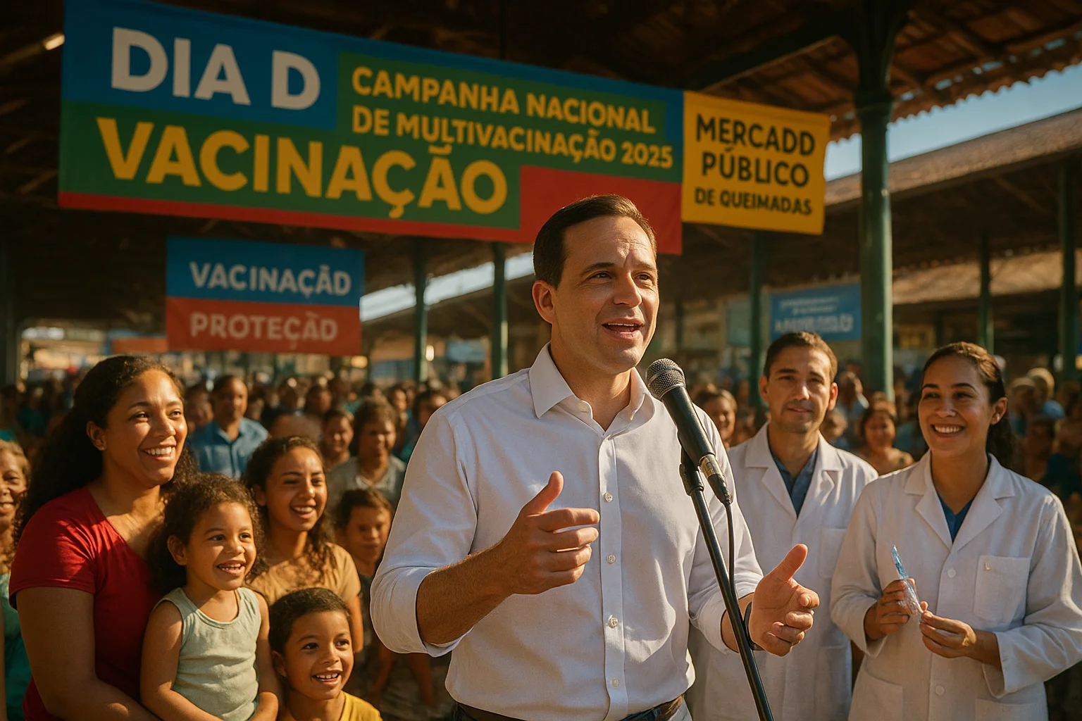 Lucas Ribeiro inicia Dia D de multivacinação em Queimadas; Paraíba aplica 51 mil doses